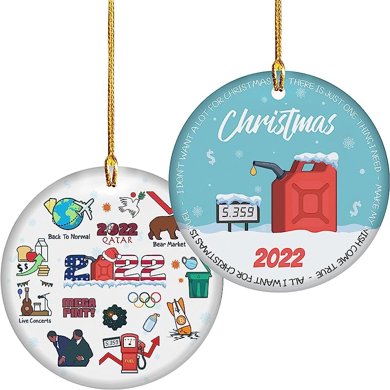 Kozmoz Inspire Christmas Ornaments - Year In Review Ornament - Funny Commemorative Event Christmas Ornament - Memorable Events Xmas Ornament - Trending Social Events Ornaments