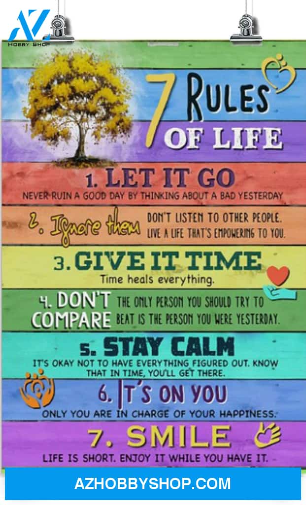 9 Rules of Life Vertical Poster-Home Decoration Poster