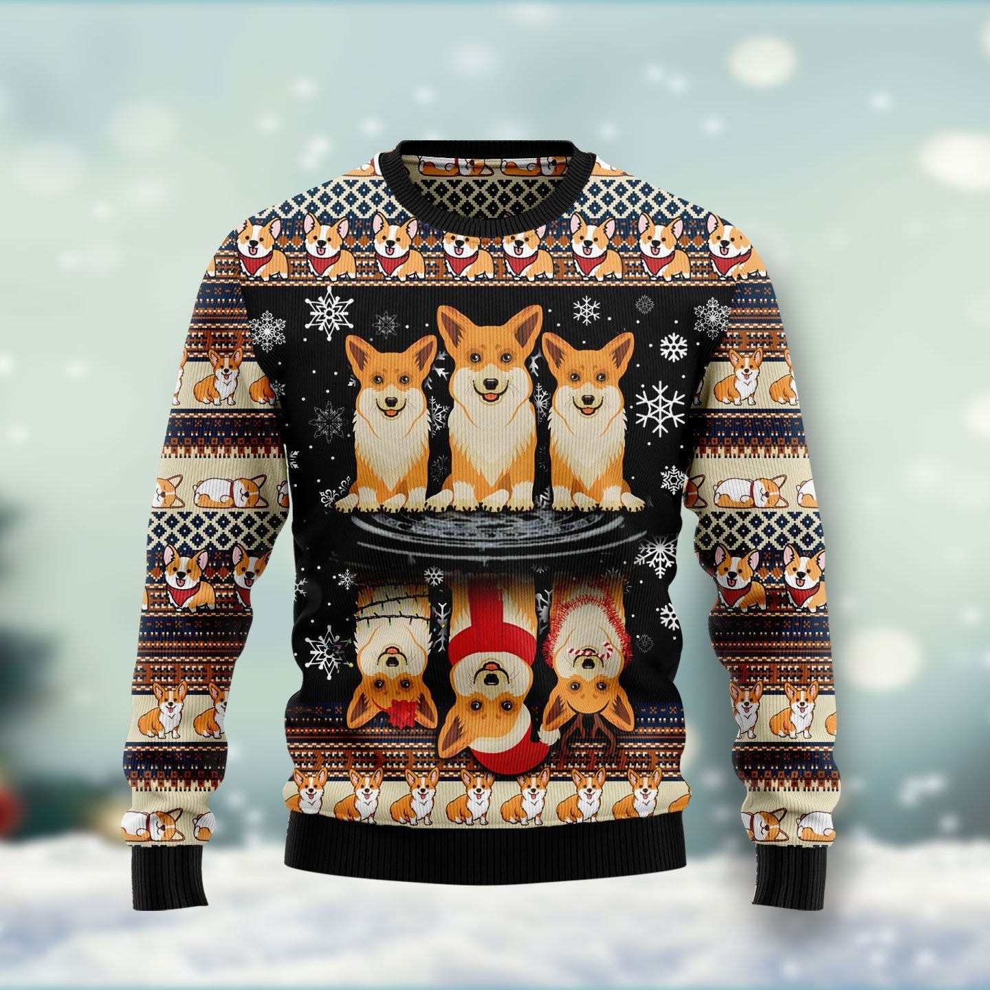 Pembroke Welsh Corgi Dog Ugly Christmas Sweater