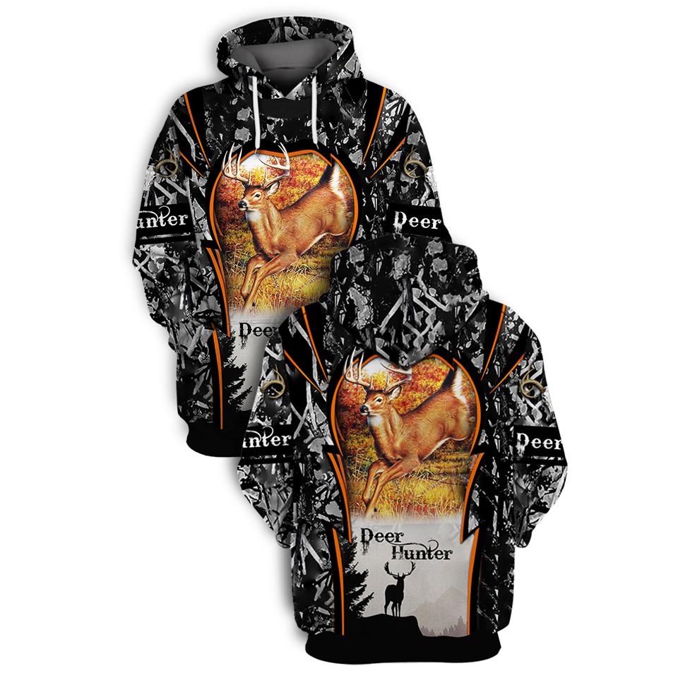 Hunting Gifts Beautiful Deer Hunting Camo Branded US Unisex Size Hoodie