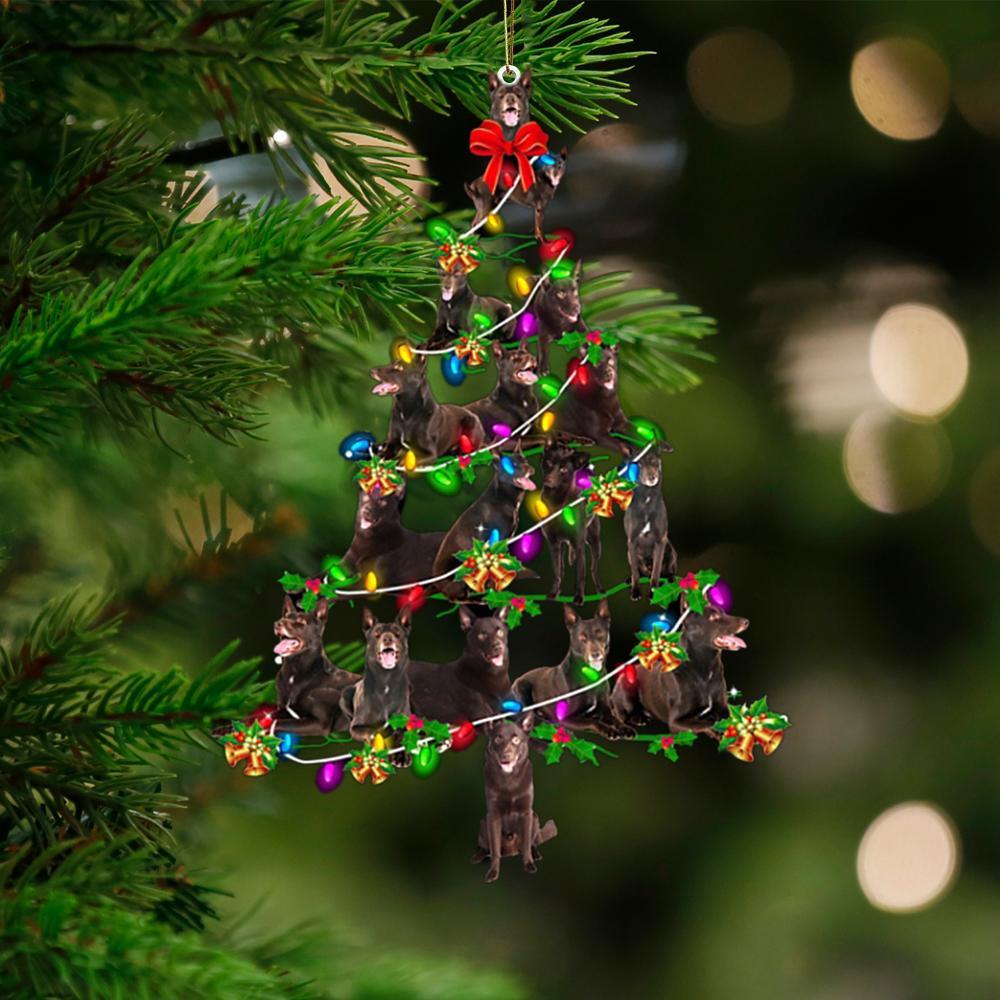 Australian Kelpie-Christmas Tree Lights-Two Sided Ornament