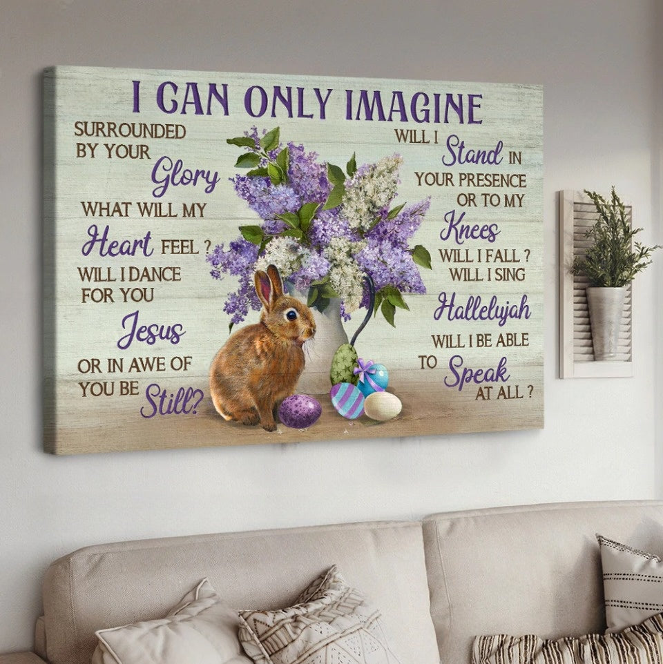 Beautiful purple flower Rabbit I can only imagine - Matte Canvas