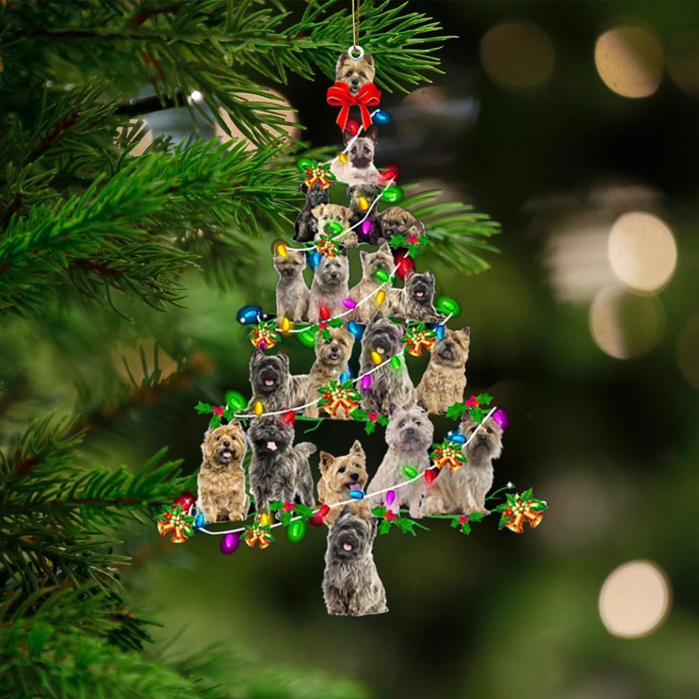 Cairn Terrier-Christmas Tree Lights-Two Sided Ornament