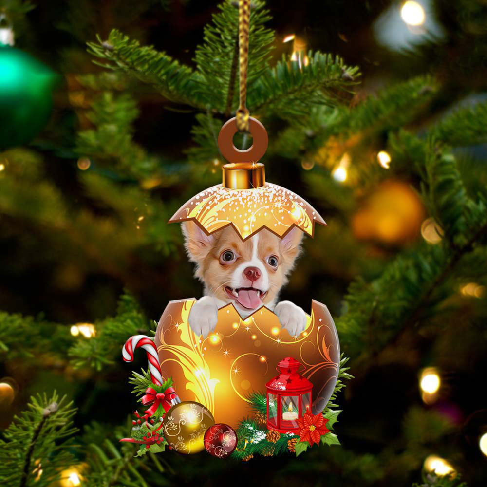 Chihuahua 03In Golden Egg Christmas Ornament