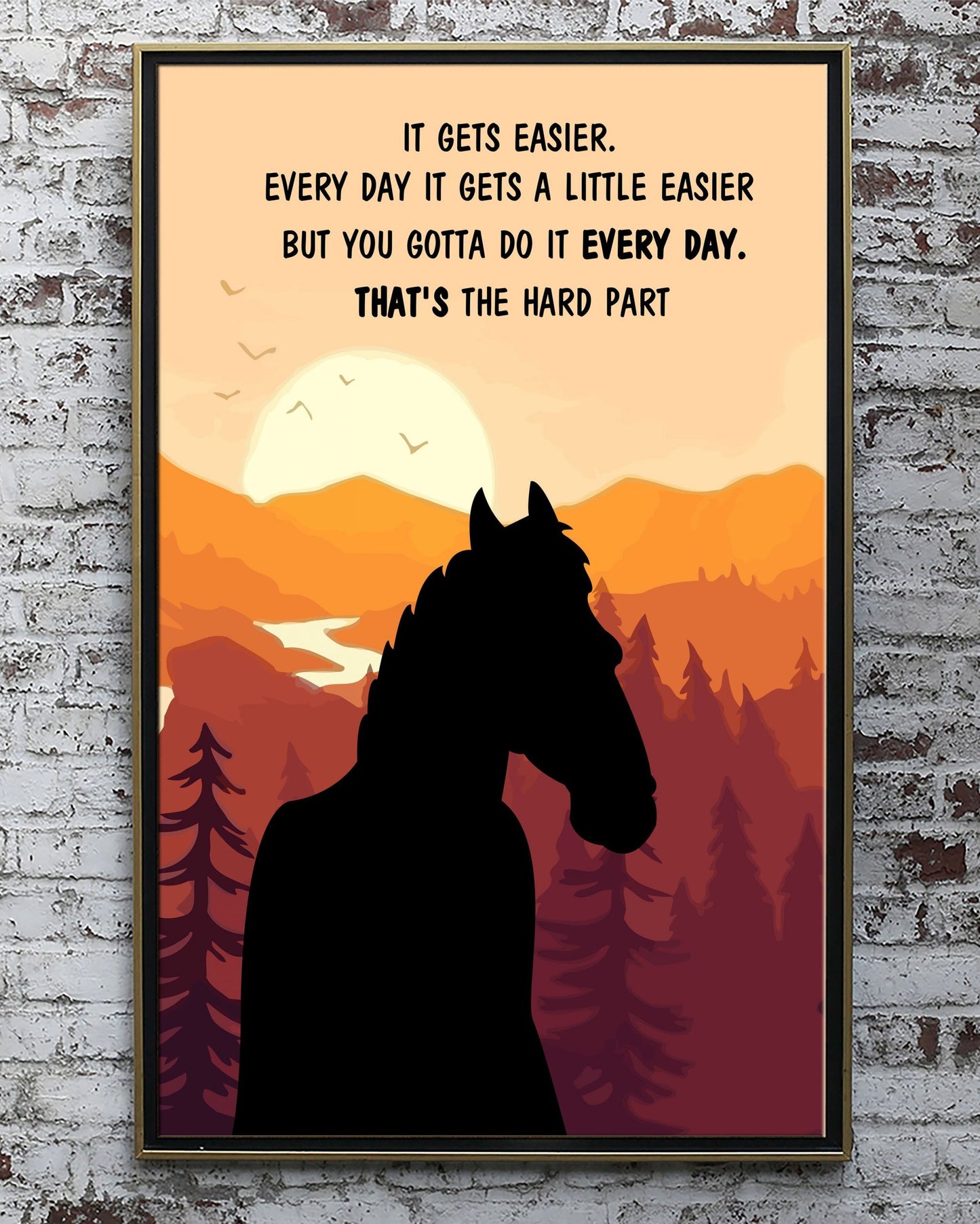 Every Day It Gets A Little Easier Canvas And Poster, Wall Decor Visual Art
