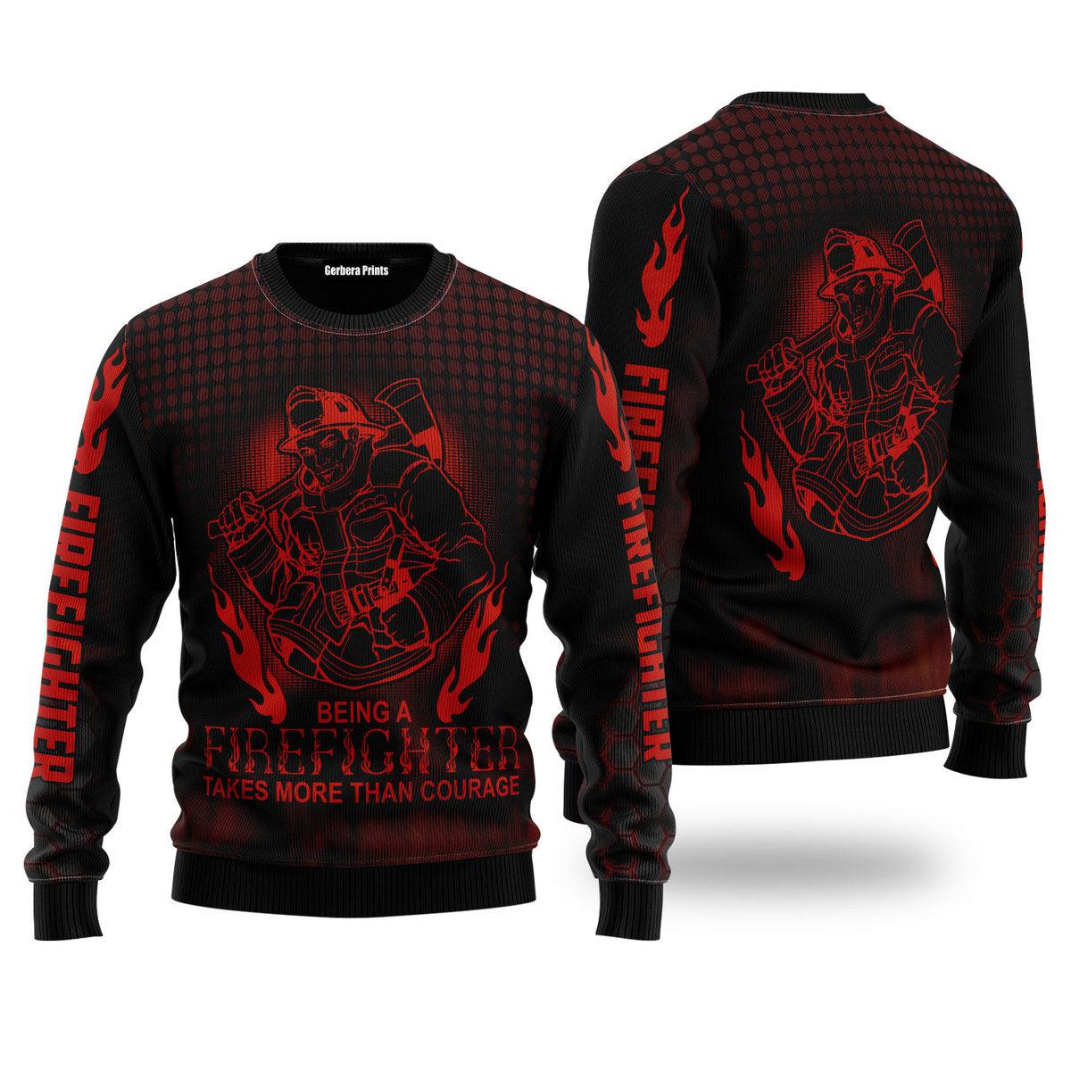 Firefighter Ugly Christmas Sweater