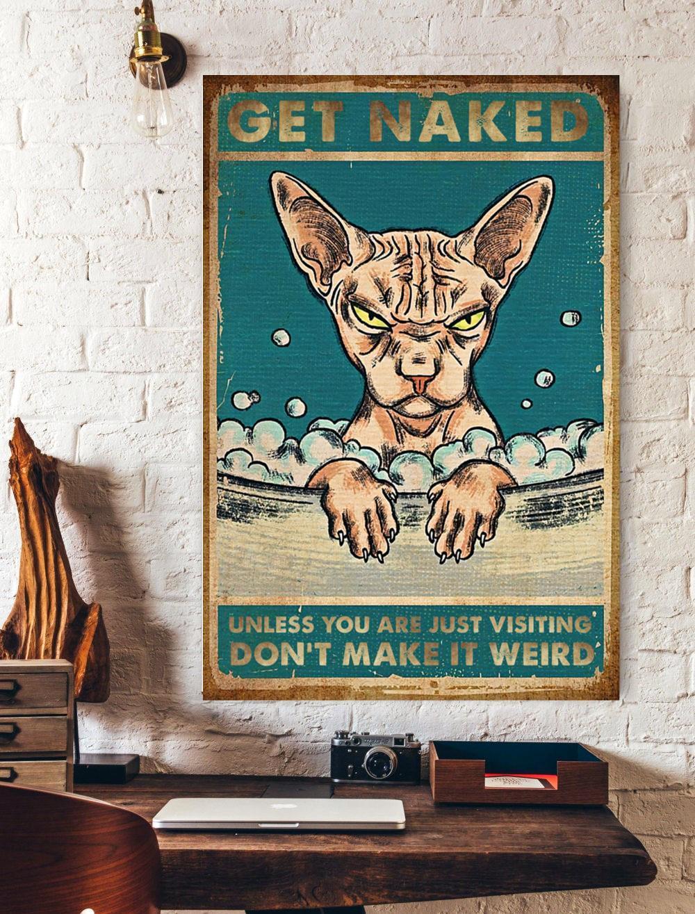 Funny Dog Get Naked Canvas And Poster, Wall Decor Visual Art
