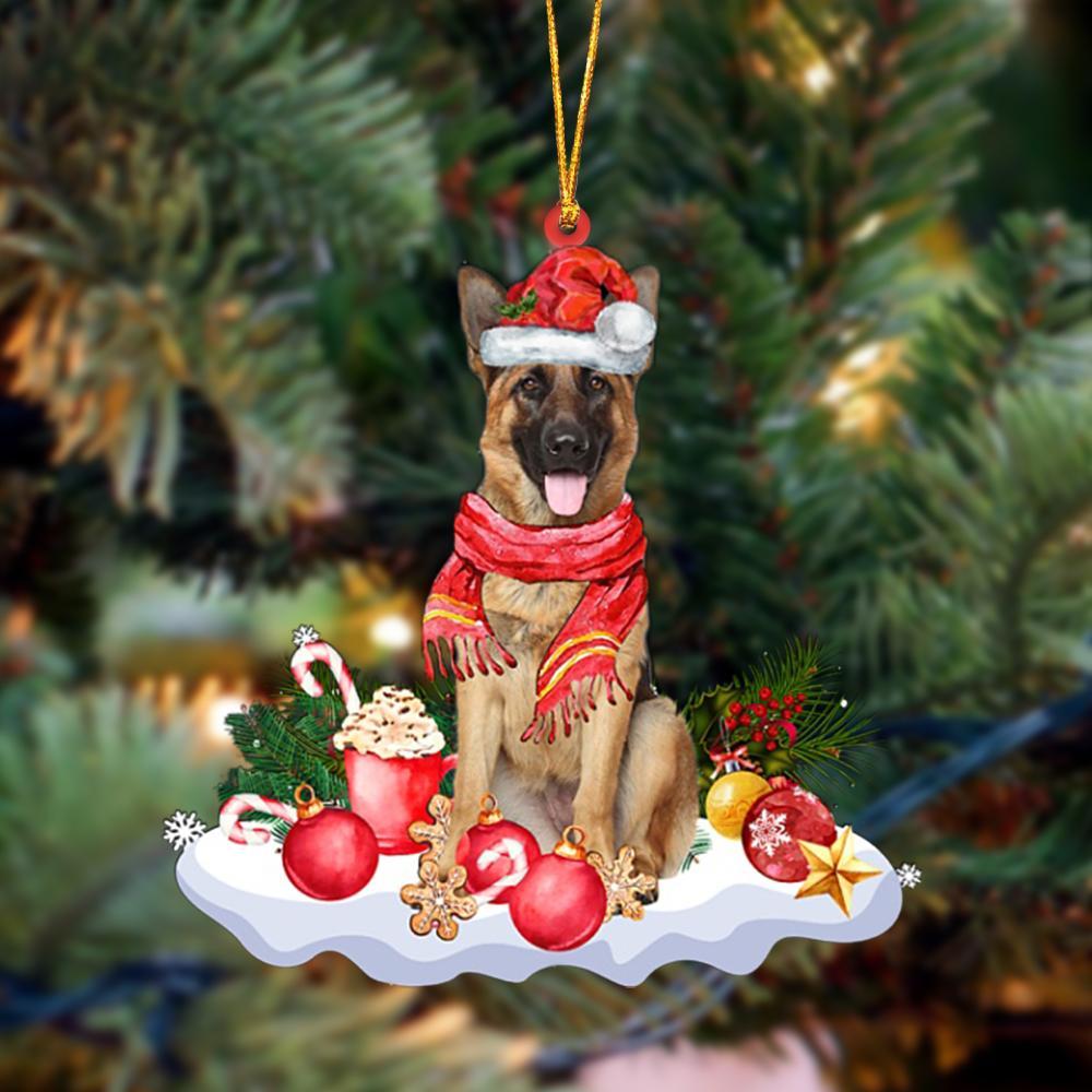 Ornament- German Shepherd 2-Better Christmas Hanging Ornament, Happy Christmas Ornament, Car Ornament