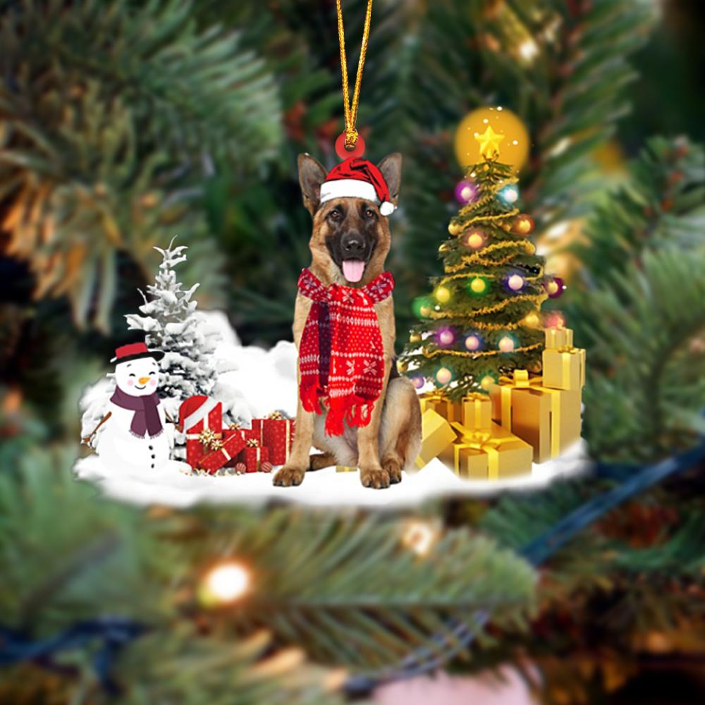 German Shepherd Christmas Ornament Christmas Tree Hanging Acrylic Ornament Gift