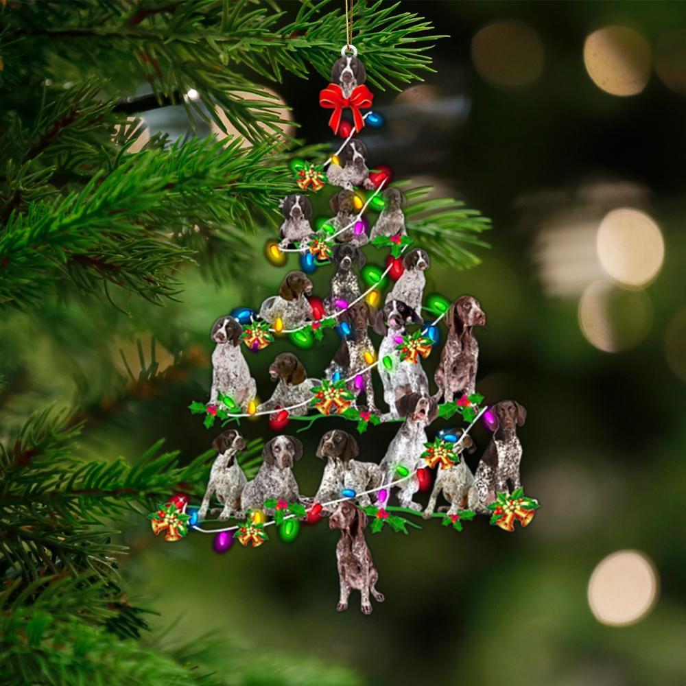 German Short Haired Pointer-Christmas Tree Lights-Two Sided Ornament