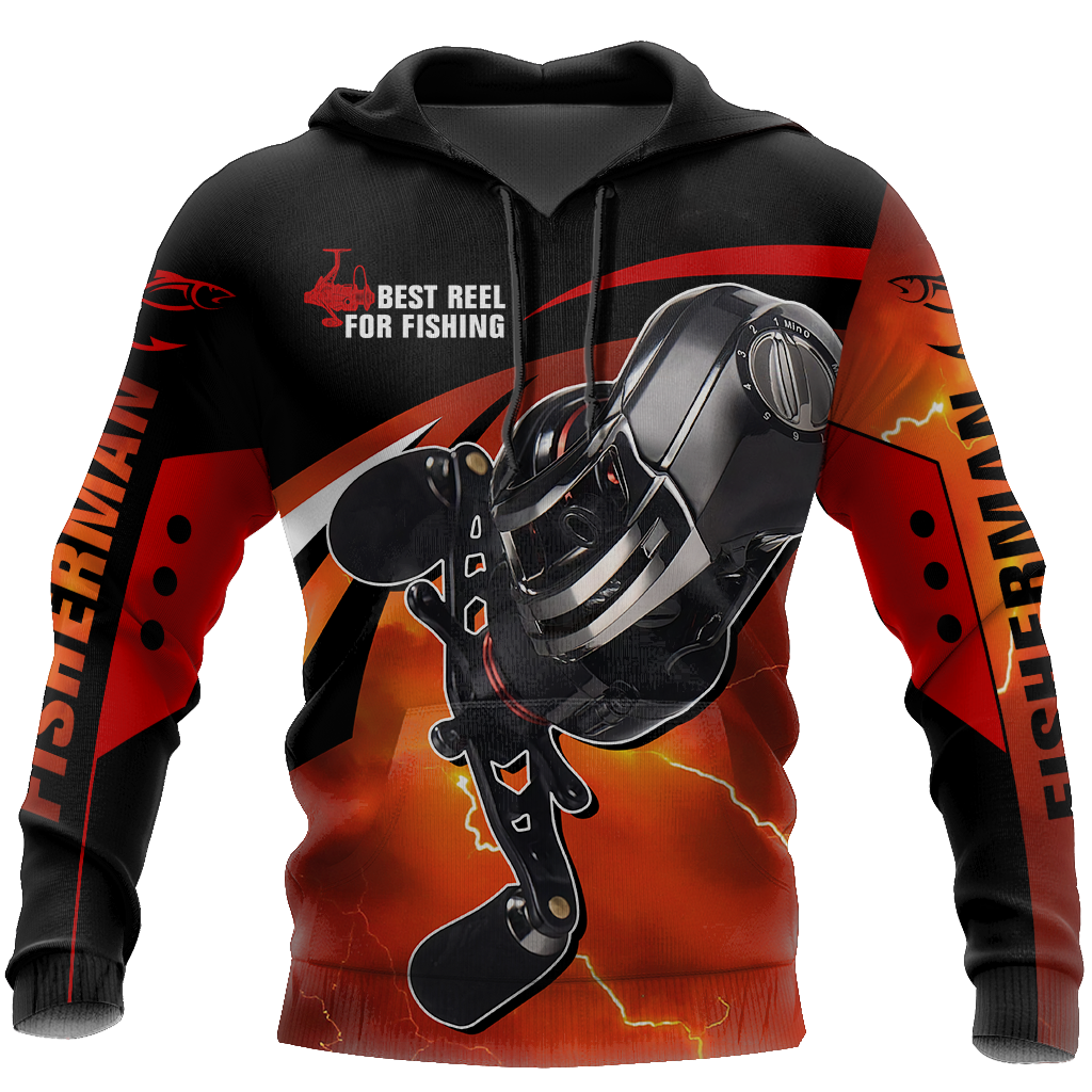 Fishing Gifts Best Spinning Reels For Bass Fishing All Over Printed US Unisex Size Hoodie