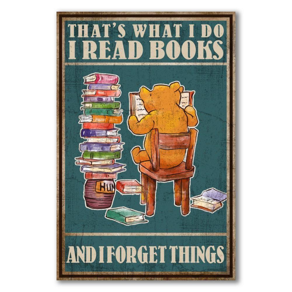 I Read Books And I Forget Things Best Seller Canvas And Poster, Wall Decor Visual Art