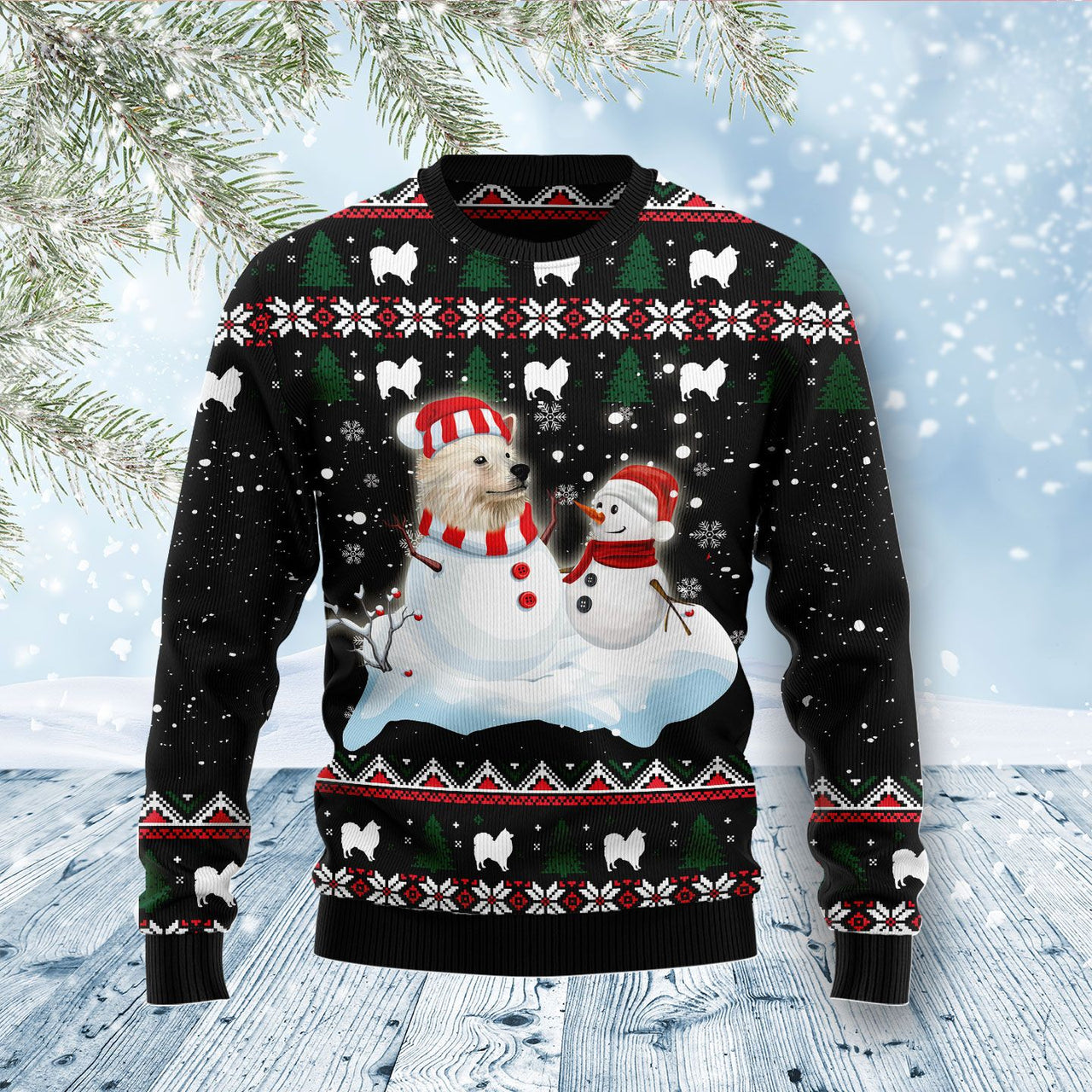 Indian And Snowman Ugly Christmas Sweater