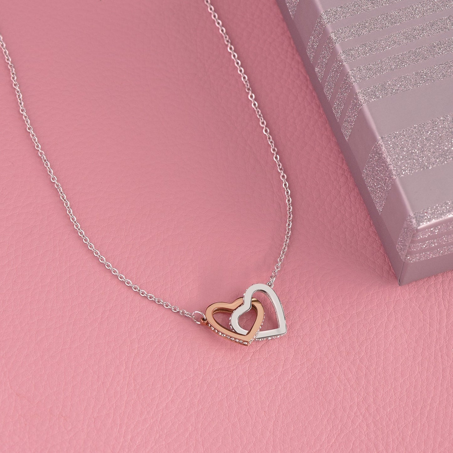 To My Lovely Daughter | Never Forget That I Love You | Interlocking Hearts necklace