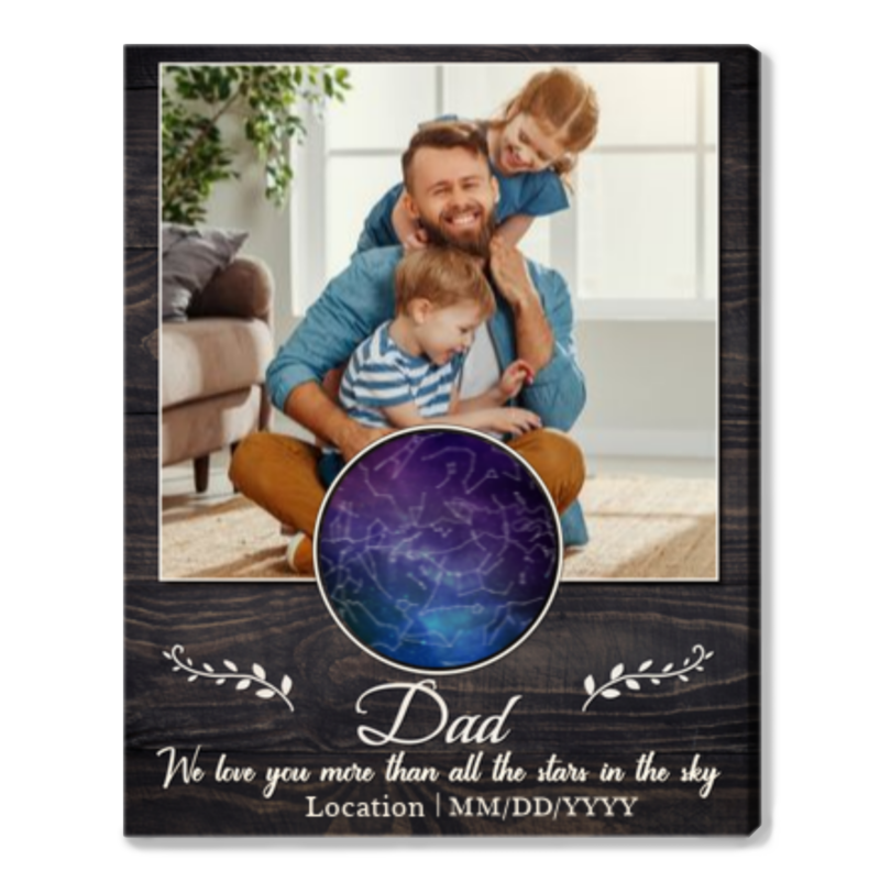 Personalized Gift For Dad Father's Day Gift Idea Custom Star Map