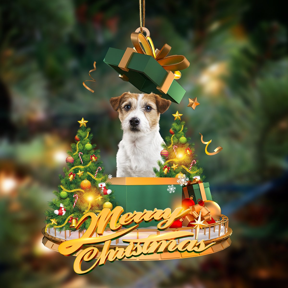 Jack Russeli Terrier-Christmas Gifts&Dogs Hanging Ornament