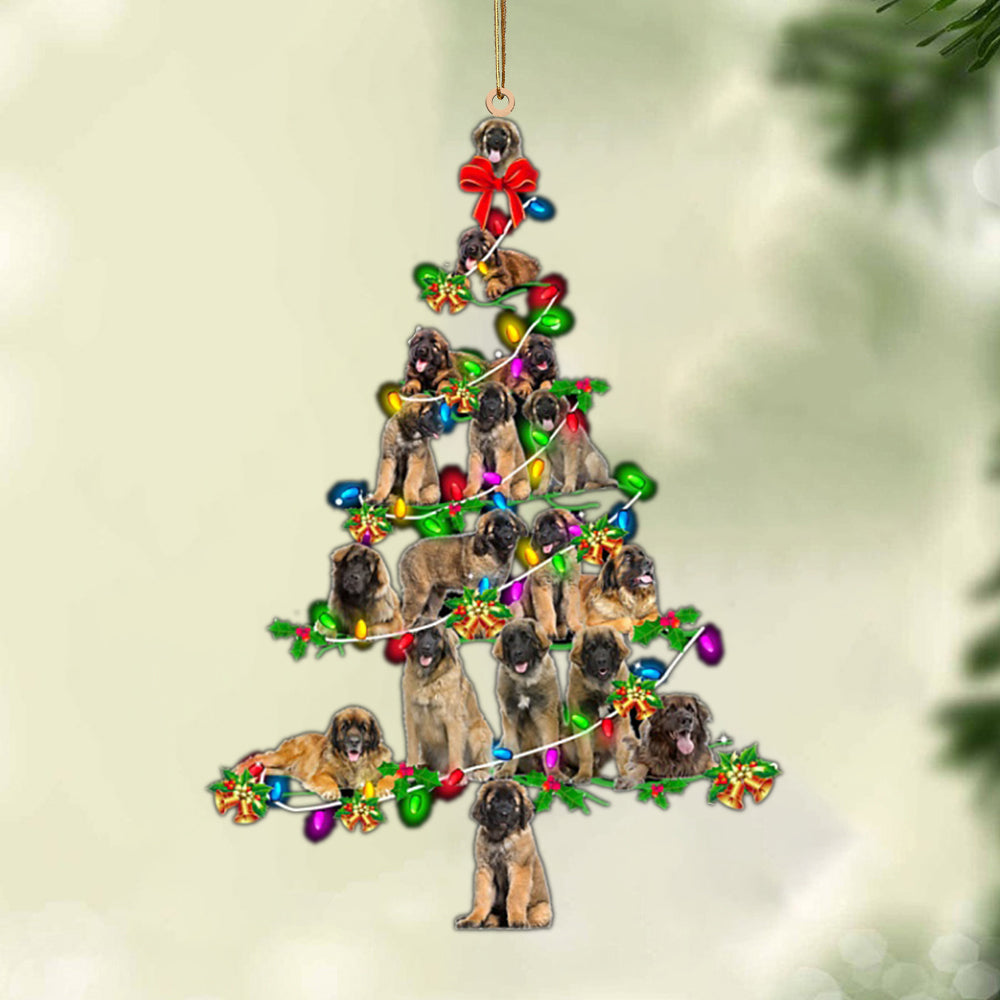 Ornament- Leonberger-Christmas Tree Lights-Two Sided Ornament, Happy Christmas Ornament, Car Ornament