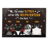 Little Meownsters Live Here - Personalized Doormat - Halloween Gift For Cat Lovers