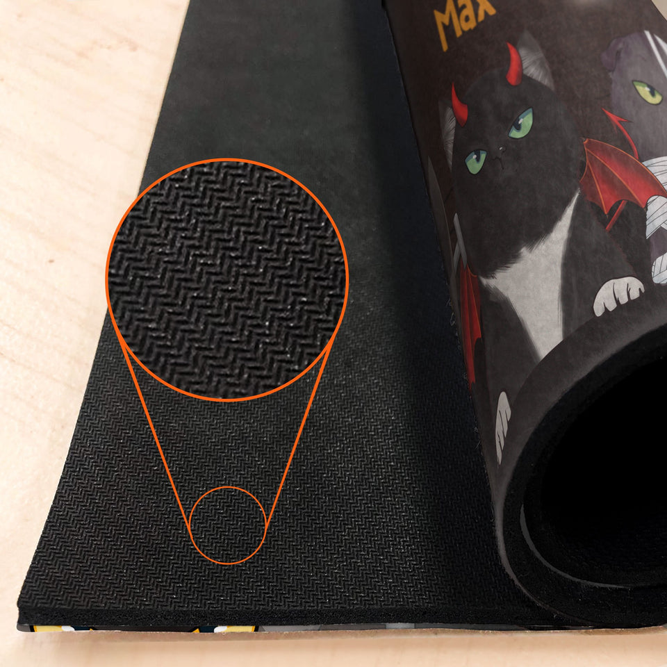 Little Meownsters Live Here - Personalized Doormat - Halloween Gift For Cat Lovers