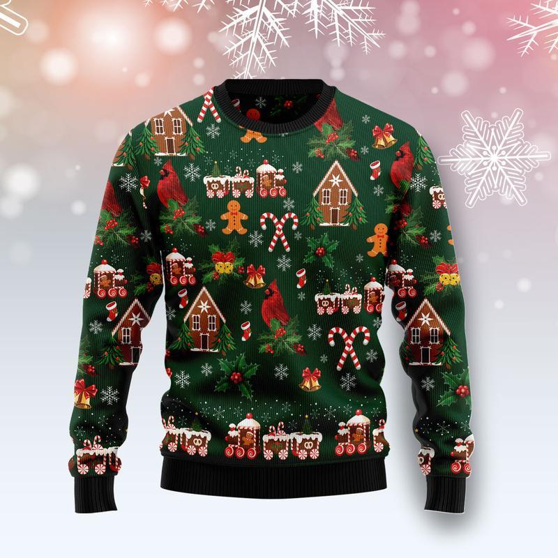 Love Cardinal Xmas Ugly Christmas Sweater