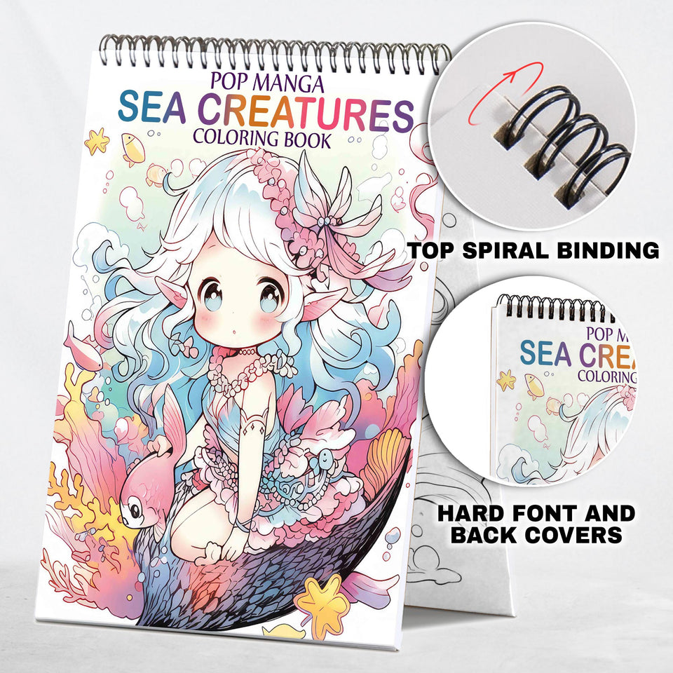 Pop Manga Sea Creatures Coloring Book: Unleash Your Artistic Talents in the Oceanic Journey with 30 Charming Pop Manga Sea Creatures Coloring Pages for Coloring Enthusiasts to Embrace the Unique Style and Grace of A
