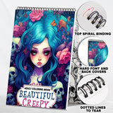 Beautiful Creepy Adult Spiral Bound Coloring Book: 30 Exquisitely Macabre Coloring Pages for Adults to Embrace the Beauty in the Dark