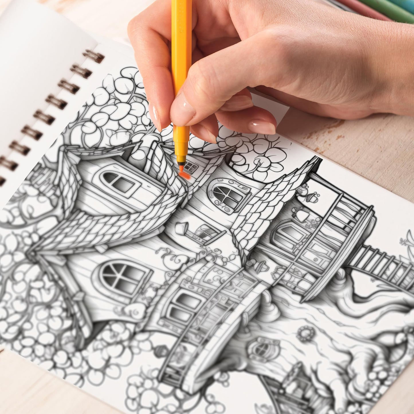 Tree House Coloring Book