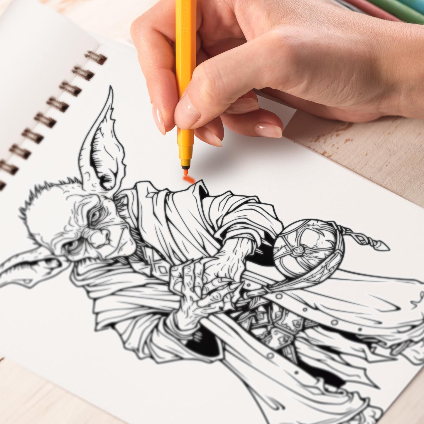 Goblin Spiral Bound Coloring Book: 30 Whimsical Goblin Coloring Pages for Fantasy Enthusiasts