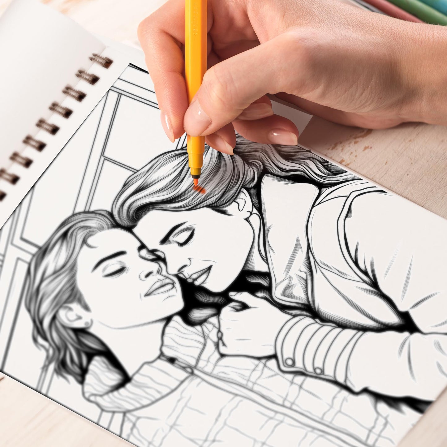 Lesbian Affection Spiral Bound Coloring Book: 30 Captivating Coloring Scenes of Loving Lesbian Couples
