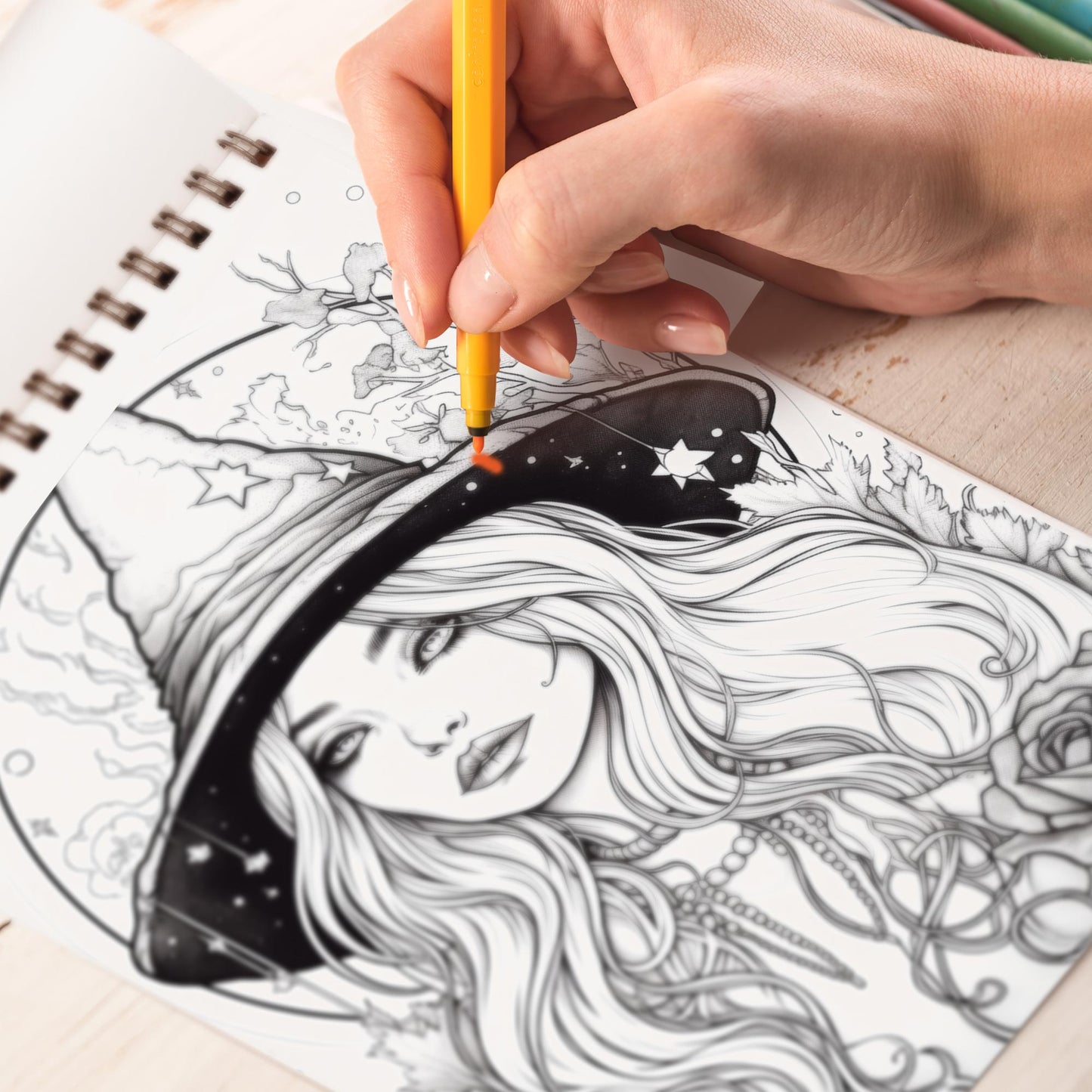 Modern Witches Coloring Book