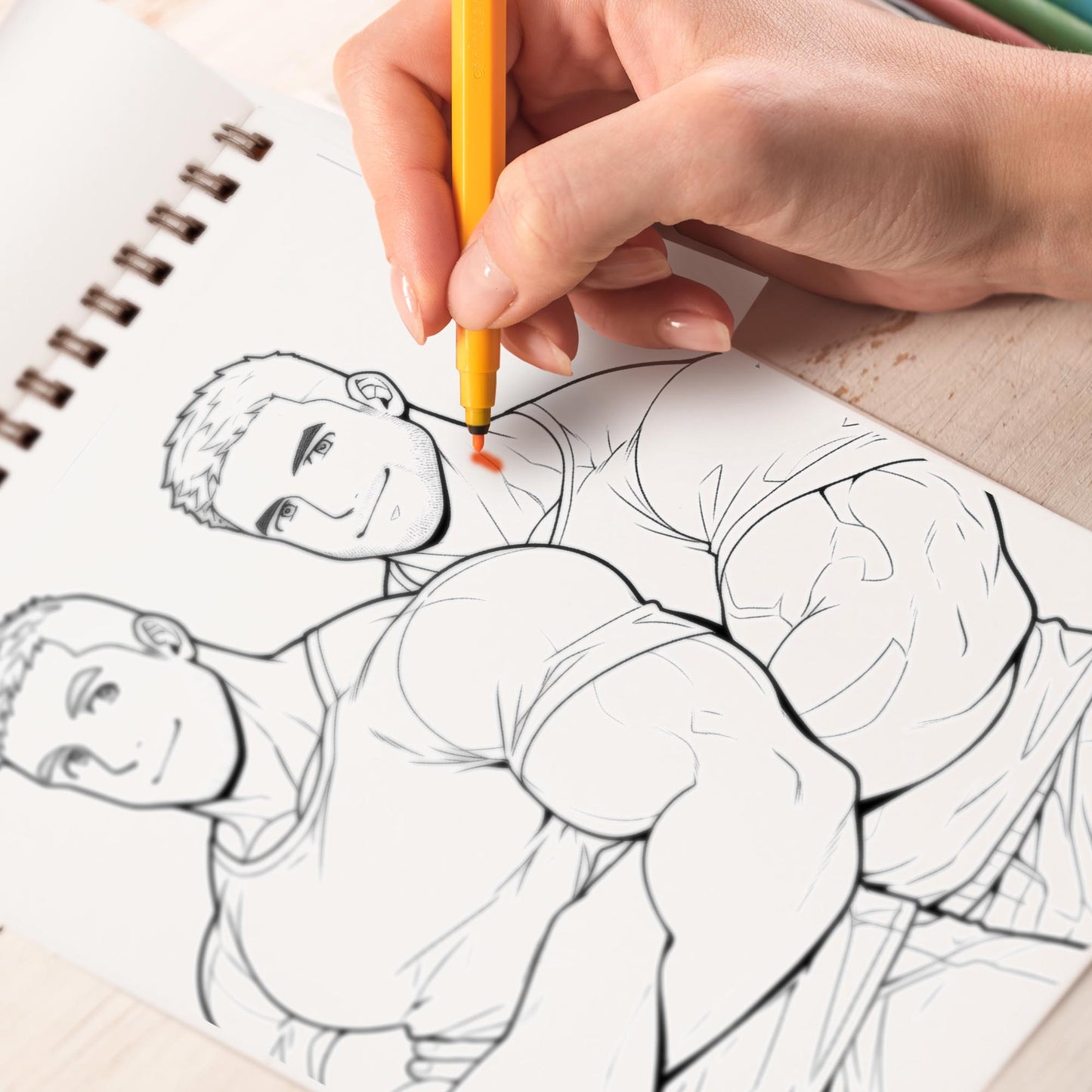 My Gay Boyfriend Spiral Bound Coloring Book: 30 Empowering Pages Depicting LGBTQ+ Couples.
