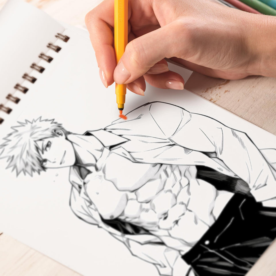Gay Good Vibes Coloring Book: Set Your Imagination Free with 30 Pages of Coloring Joy, Capturing the Intense and Enchanting Gaze of Hot Anime Boys