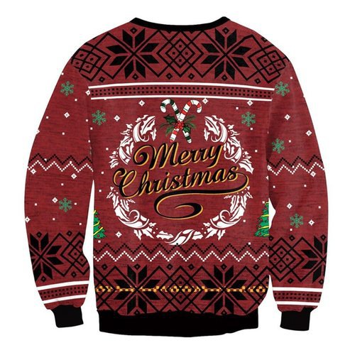 Christmas Snowflakes Red Ugly Christmas Sweater