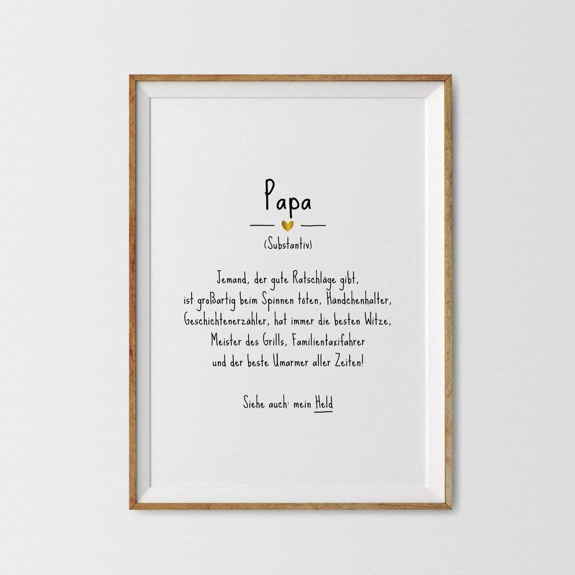 Papa, Definition Canvas And Poster,Canvas Prints,Wall Decor Visual Art, Gift Father's Day