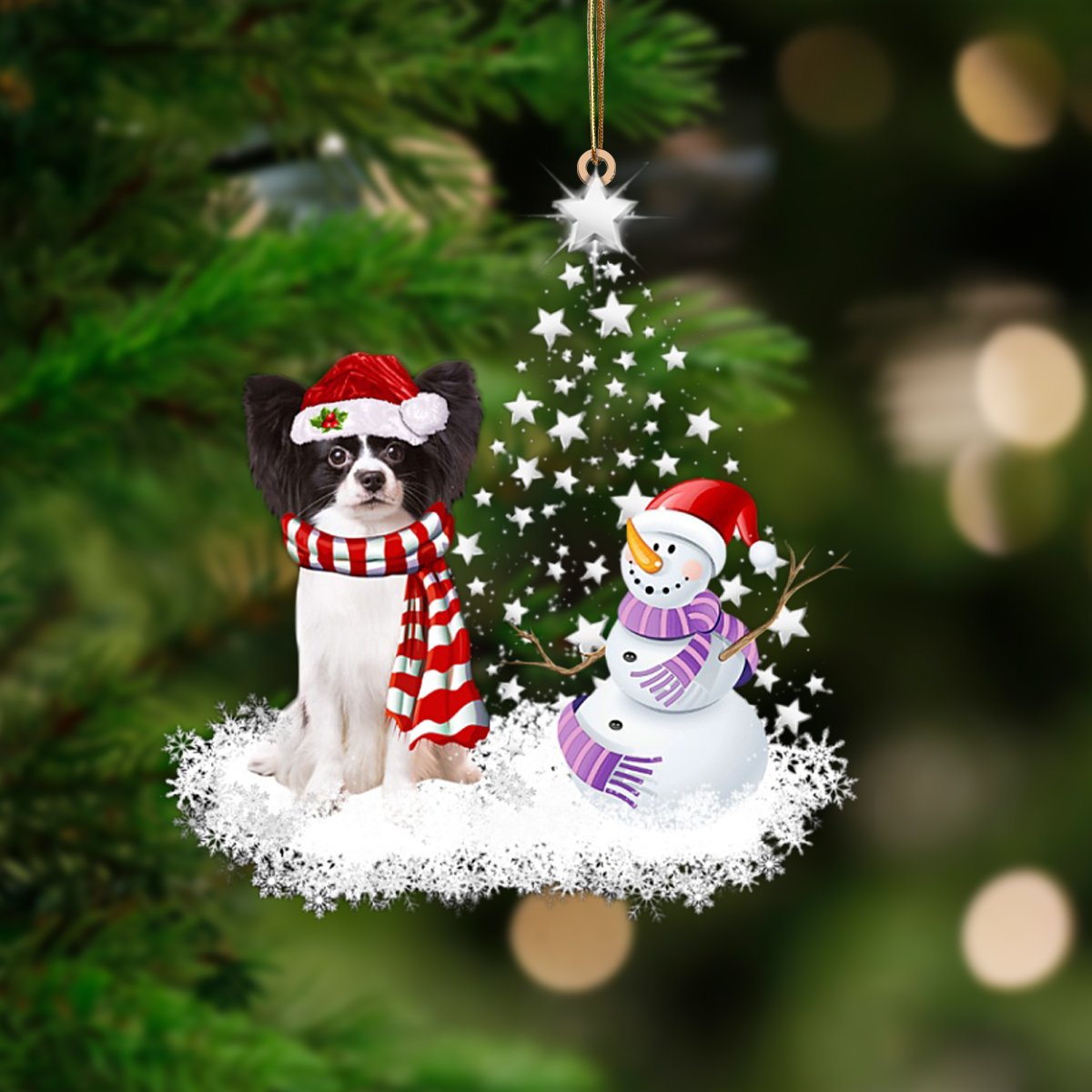 Papillon 3-Star Tree Hanging Ornament