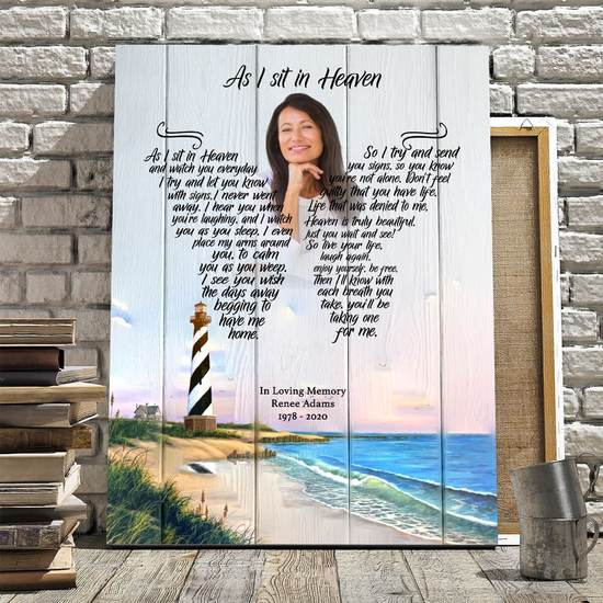 Personalized Canvas, As I Sit In Heaven Canvas And Poster, Wall Decor Visual Art 17
