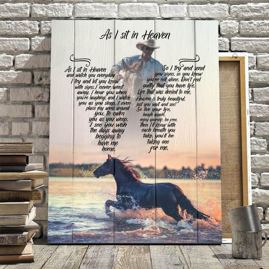 Personalized Canvas, As I Sit In Heaven Canvas And Poster, Wall Decor Visual Art 19