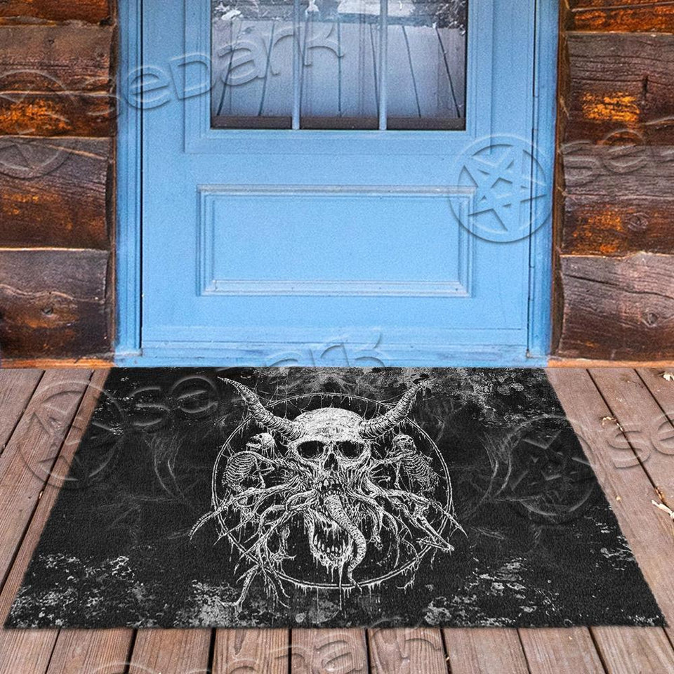 Skull Satanic Scary SED-0786 Door Mat