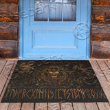 Satanic Symbol Goat Head Brown SED-0946 Door Mat