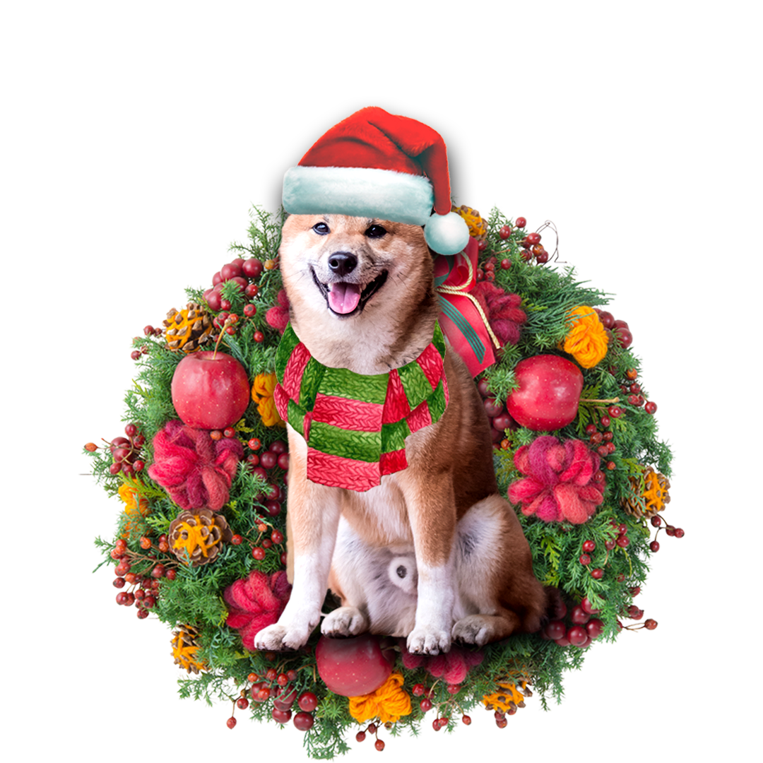 Godmerch- Ornament- Shiba Inu Christmas Ornament, Happy Christmas Ornament, Car Ornament