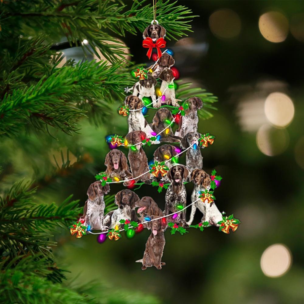 Small Munsterlander-Christmas Tree Lights-Two Sided Ornament