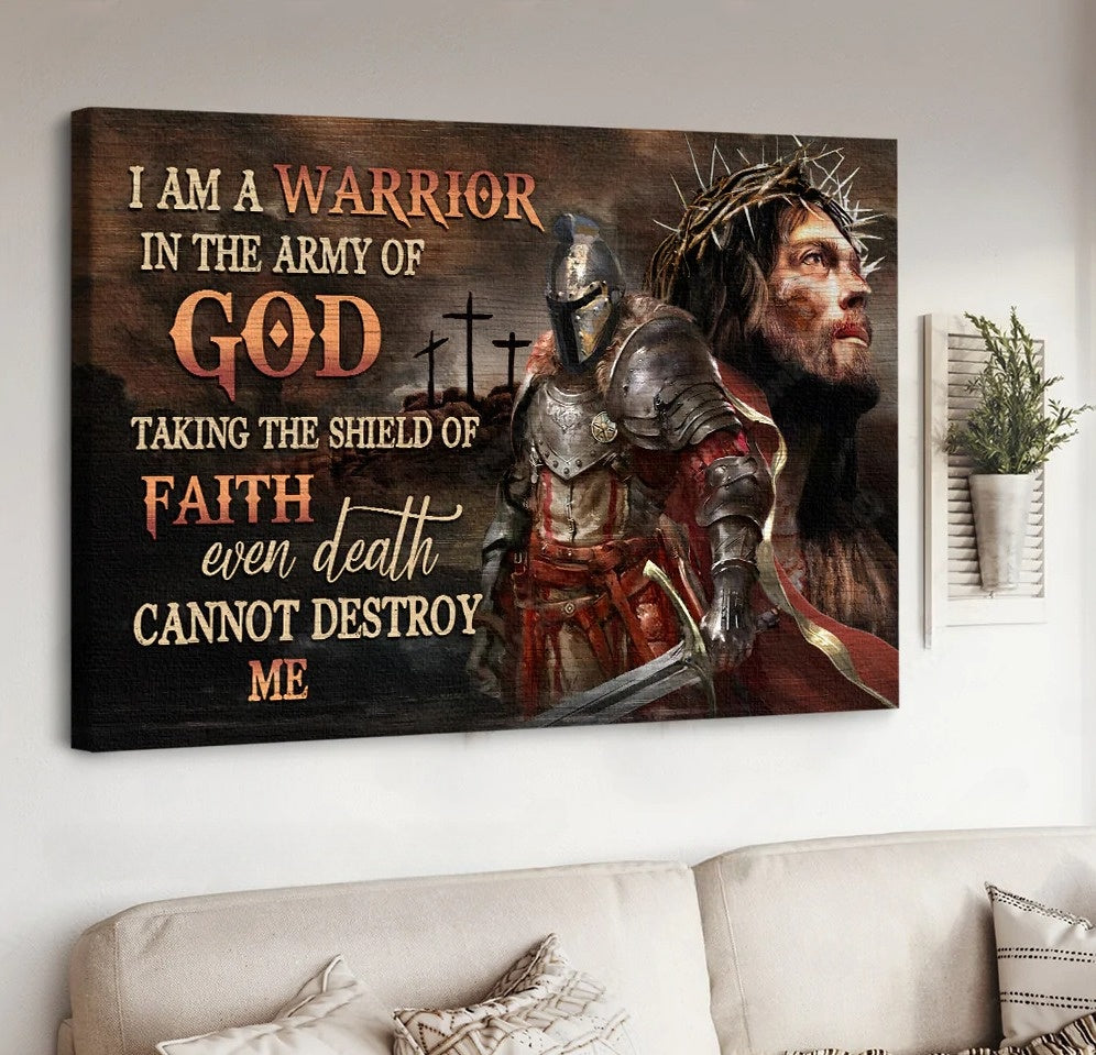 Stunning warrior I am a warrior in the army of God - Matte Canvas