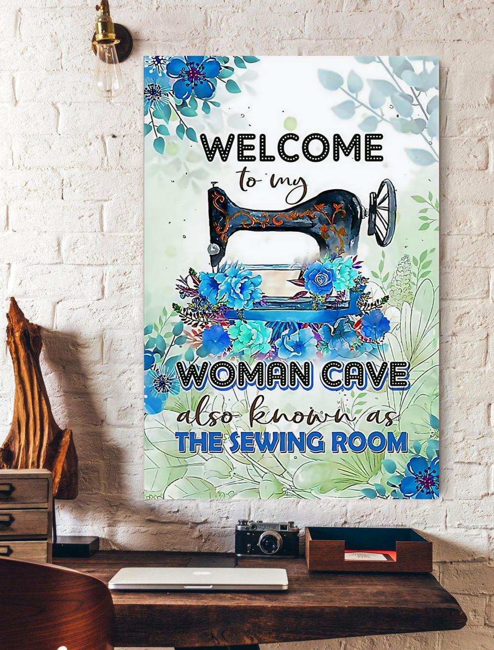 Woman Sewing Room Canvas And Poster, Wall Decor Visual Art