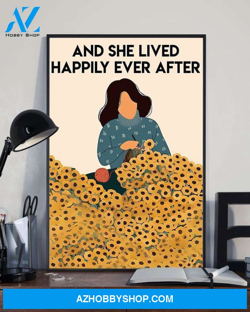 A Girl With Yards And She Lived Happily Ever After Canvas Wall Art, Wall Decor Visual Art