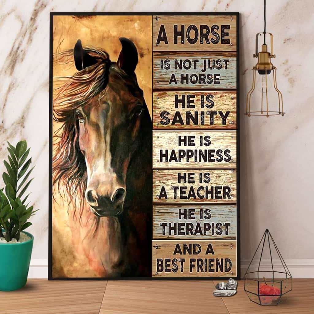 A Horse Is Not Just A Horse He Is Sanity And A Best Friend Paper Poster No Frame Matte Canvas Wall Decor