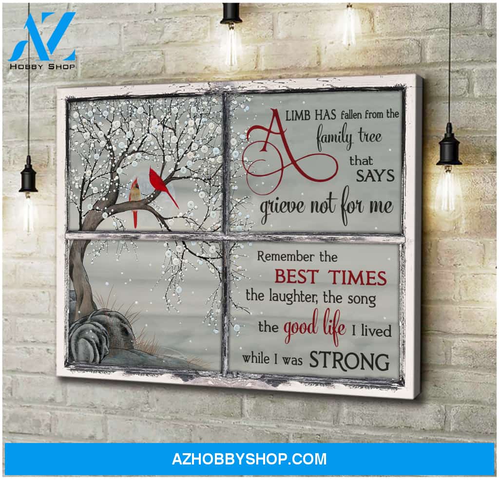 A Limb Has Fallen From The Family Tree Canvas Wall Art, Canvas Decor, Gift Family