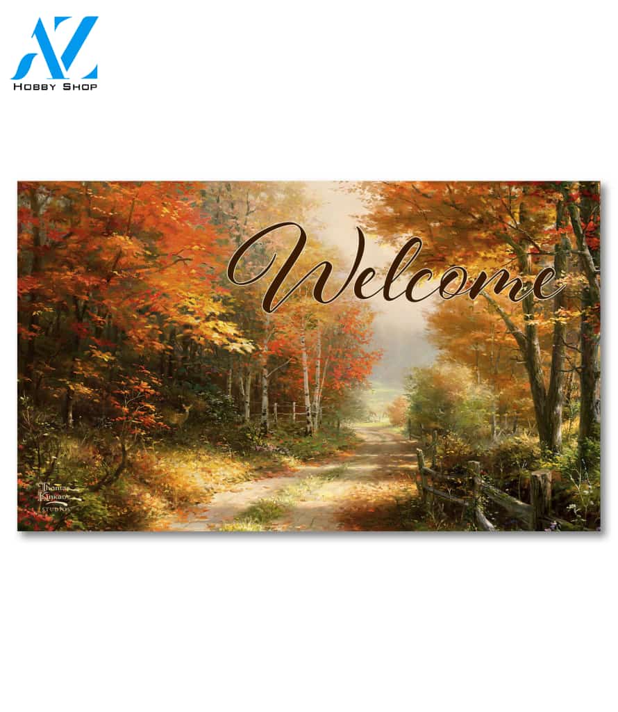 A Walk Down Autumn Lane Doormat - 18" x 30"