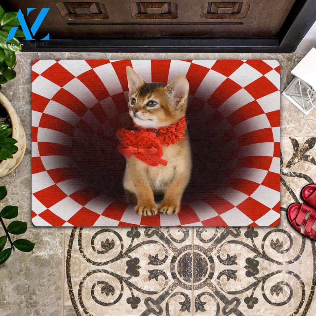 Abyssinian Christmas - Cat Doormat | Welcome Mat | House Warming Gift | Christmas Gift Decor