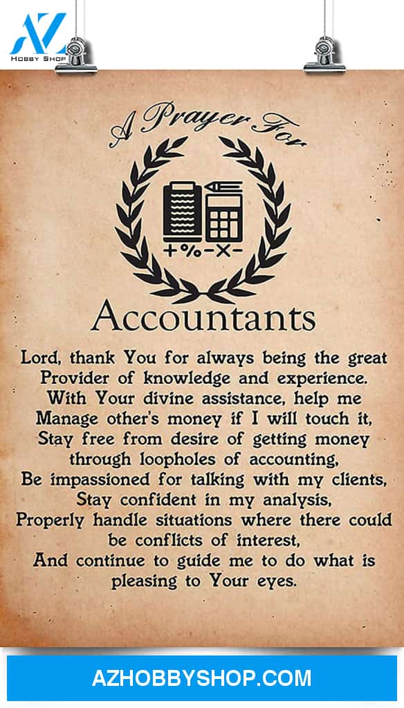Accountants Poster - Accountant Community A Prayer for Accountants