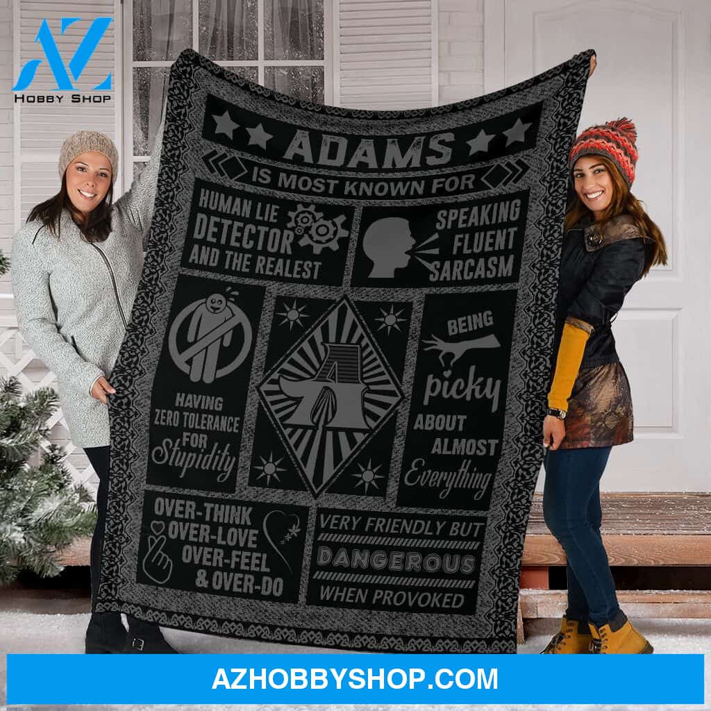 Adams Is Most Known For Fleece Blanket